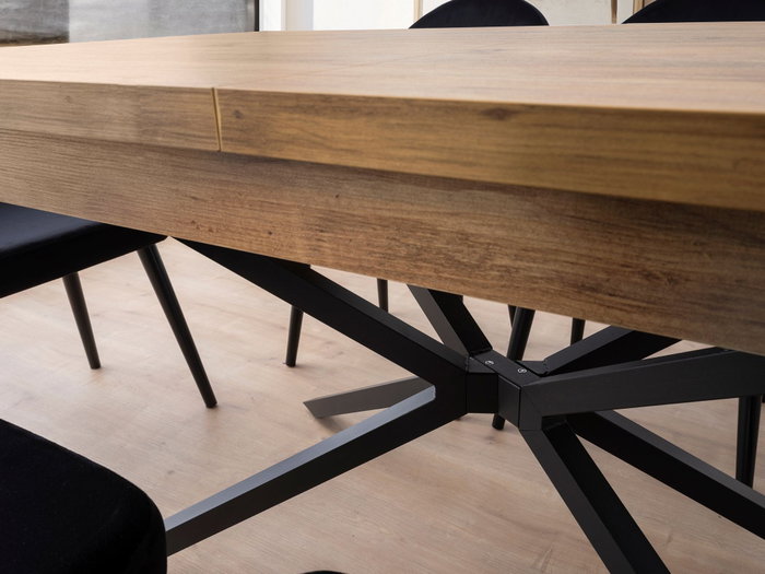 Hanah Home Mesa de Comedor Extensible Marrón